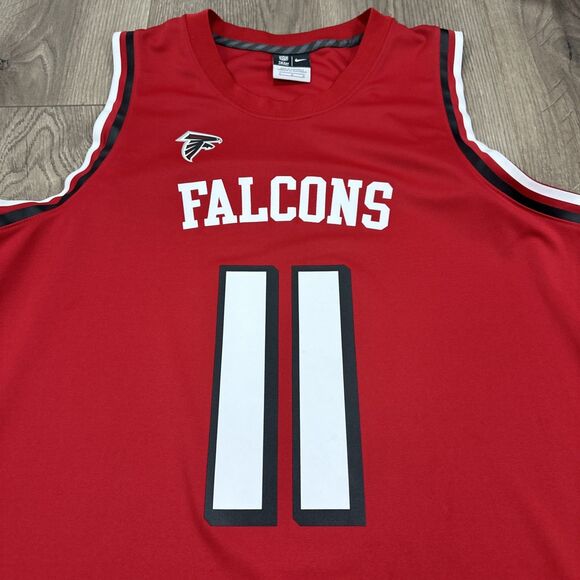 Nike Atlanta Falcons BASKETBALL Jersey #11 Julio Jones RARE Y2K Size Large - Picture 4 of 7